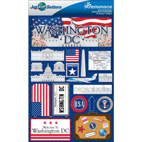 Reminisce JST-050 Jet Setters 2 3-dimensionale Aufkleber Washington DC von Reminisce