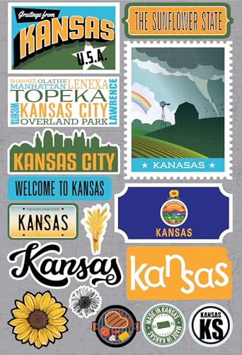 Reminisce Jet Setters 3.0 State Dimensional Stickers-Kansas von Reminisce