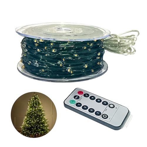 20M LED Lichterkette aus Kupferdraht Lichterkette mit Fernbedienung, Innen Außen Deko für Weihnachten Hochzeit Garten Party, Lichterketten Innen, lichterkette 20m (Warmweiß) von Remorui