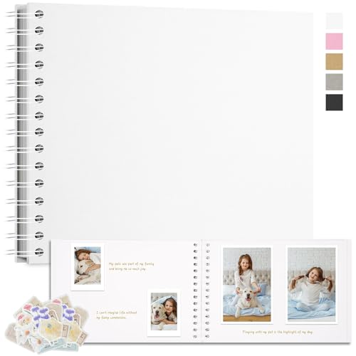Remowith Fotoalbum Zum Selbstgestalten 28x20,5 cm DIY Fotobuch Kraftpapier Erinnerungsbuch für Hochzeiten 40 Seiten Album für Baby Familie Valentinstag Geburtstag Jahrestag Geschenk Weiß Remowith Fotoalbum Zum Selbstgestalten 28x20,5 cm DIY Fotobuch Kraftpapier Erinnerungsbuch für Hochzeiten 40 Seiten Album für Baby Familie Valentinstag Geburtstag Jahrestag Geschenk Weiß von Remowith