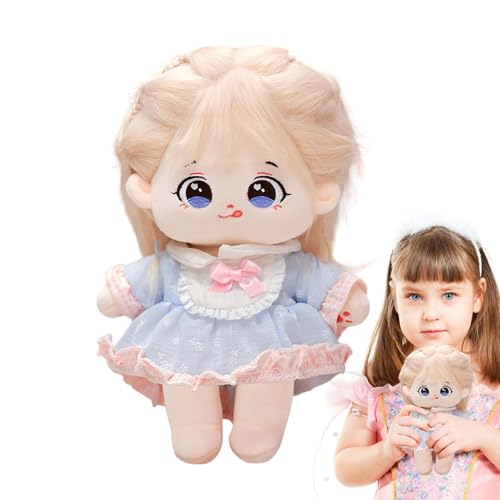 Renchey 20cm Plüschpuppe,Plüschpuppen - 8 Zoll Cartoon Anime Plüsch Baumwollpuppe | Gefüllte Anime-Puppe, Anime-Plüschtiere, Kawaii-Plsuh mit Kleidung für Mädchen-Anime-Fans-Geschenke von Renchey