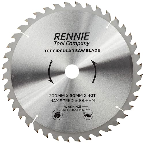 Rennie Tool TCT Kreissägeblatt, 300 mm x 30 mm x 40 Zähne, inkl. Reduzierringe von Rennie Tool Company