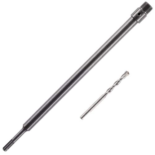 Rennie Tools – 400 mm SDS Plus Adapter & 8 mm Zentrierbohrer für TCT-Kernbohrer, Wolframkarbid-Spitzen, für Beton, Mauerwerk, Ziegel, Porenblock etc von Rennie Tool Company