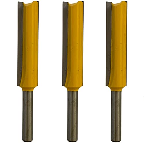 Rennie Tools Fräser für Küchenarbeitsplatten, 1,27 cm Schnittdurchmesser x 1/4 Zoll Schaft x 50 mm, extra lang, TCT-Spitze, gerade, 3 Stück Kompatibel mit Makita Trend Katsu Dewalt Oberfräse usw von Rennie Tool Company