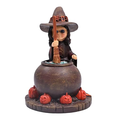 Renopfect Halloween-Figuren, Hexenfigur | Halloween Hexenfeuer Brennkessel,Halloween-Dorf-Zubehör, Heimdekoration, Bauernhaus-Halloween- für Partys von Renopfect