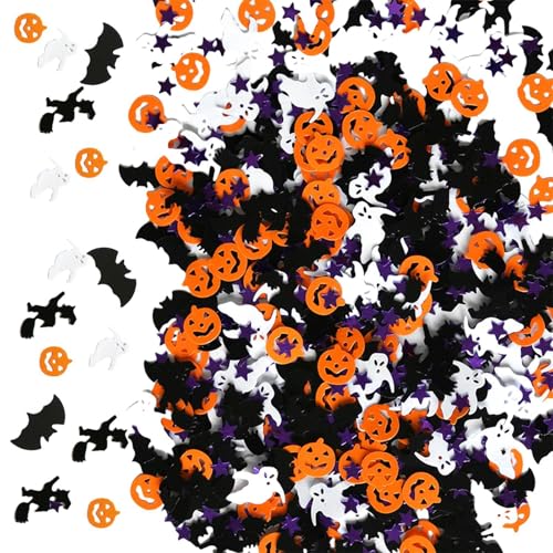 Renopfect Halloween-Glitzer-Konfetti,Halloween-Pailletten-Konfetti | Halloween Tischkonfetti | PVC-Pailletten-Konfetti-Trick- -Streusel-Konfetti-Dekorationen, 15 g von Renopfect