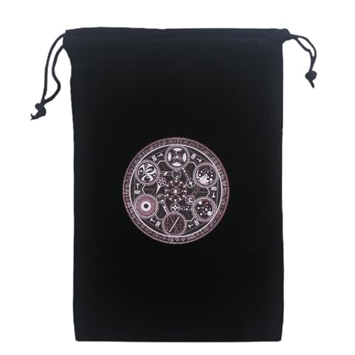 Renopfect Kordelzug-Tarot-Taschen,12x17,5cm Tarot Würfel Tasche Tarot Tasche | Beutel mit Kordelzug für Orakelkarten, Würfel und Karten, Mitbringsel, Aufbewahrungstasche, Schmuck, Kristallbeutel, von Renopfect