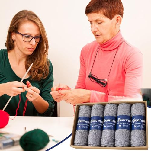 Renopfect Weiches Sockengarn, Wollgarn | Weiches Schalgarn, Häkelgarn aus Alpakawolle | Fingering-Sockengewichtsgarn, bequemes dünnes Garn für Familie, Freunde von Renopfect