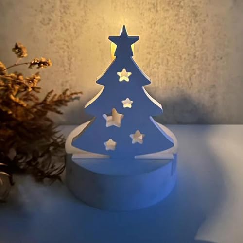 Silikonform Weihnachtsbaum Mit Rundem Sockel Set, Gießform Weihnachtsbaum/Weihnachten Elch, Silikonform Einschieber, Silikon Gießform Kerzenhalter, Silikonformen Gießformen Weihnachtsbaum Dekoration von Renopfect