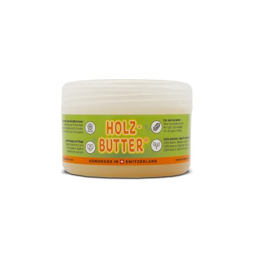 Renuwell Holz Butter, 250 ml – Intensiv-Pflege für alle Holzarten, Möbelpflege 100% natürliche Inhaltsstoffe, Lebensmittelecht, hochwertiger Holzbalsam mit Bienenwachs, Schweizer Qualität von Renuwell