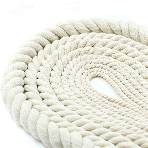 Baumwollseil Seil Kordelband Tau 10mm 4M Baumwollkordel Kordel Tauseil Makramee Garn für DIY Handwerk Dekoration Garten Cotton Rope Beige von Renyiz