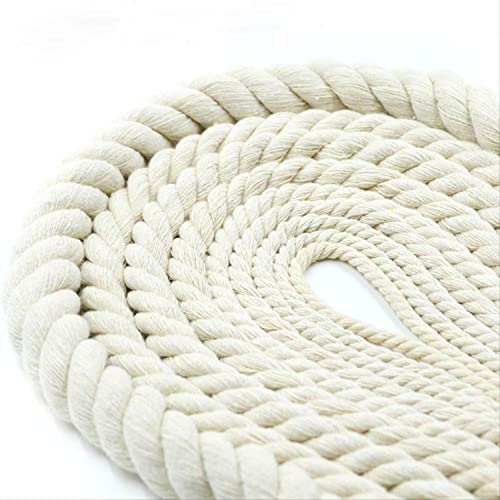 Baumwollseil Seil Baumwollkordel Kordelband Tau VerschleiÃŸfestes Hanfseil DIY Grobe Dekoration Rope 10mm Beige (50M) von Renyiz