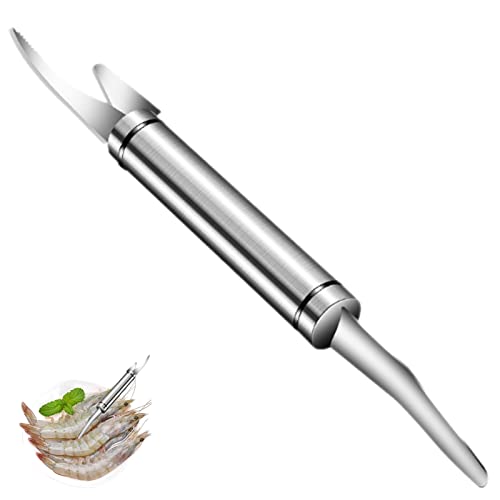 Renywosi Garnelen, Multifunctional Shrimp Fish Maw Knifes, Messer zum Schälen von Garnelen, Garnelen Deveiner aus Edelstahl, Schälwerkzeug, kreative Küche von Renywosi