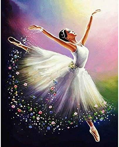 Reofrey 5D Diamond Painting Zubehör Ballett-Tänzer, DIY Full Dril Schönheit Diamant Painting Bilder Set Diamant Malerei Vollbohrer, Kreuzstich Erwachsene Stickerei Crystal Strass Foto Craft 30x40cm von Reofrey