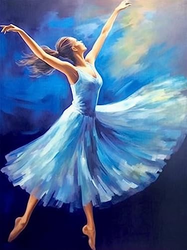 Reofrey 5d Diamond Painting Zubehör Ballerina, DIY Full Dril Diamant Painting Bilder Set Diamant Malerei Vollbohrer, Kreuzstich Erwachsene Stickerei Crystal Strass Foto Craft Für Wall Home 30x40cm von Reofrey