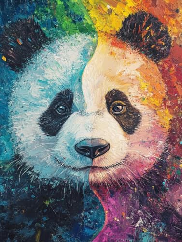 Reofrey 5d Diamond Painting Zubehör Panda, DIY Full Dril Tier Diamant Painting Bilder Set Diamant Malerei Vollbohrer, Kreuzstich Erwachsene Stickerei Crystal Strass Foto Craft Für Wall Home 30X40cm von Reofrey