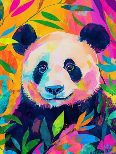 Reofrey 5d Diamond Painting Zubehör Panda, DIY Full Dril Tier Diamant Painting Bilder Set Diamant Malerei Vollbohrer, Kreuzstich Erwachsene Stickerei Crystal Strass Foto Craft Für Wall Home 30X40cm von Reofrey