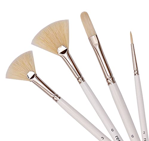 Repino Fächerpinsel Pinsel Set 88260 Liner Filbert Brush Künstlerpinsel feinster Qualität Pinselset für Ölfarben, Acrylfarben, etc. von Repino