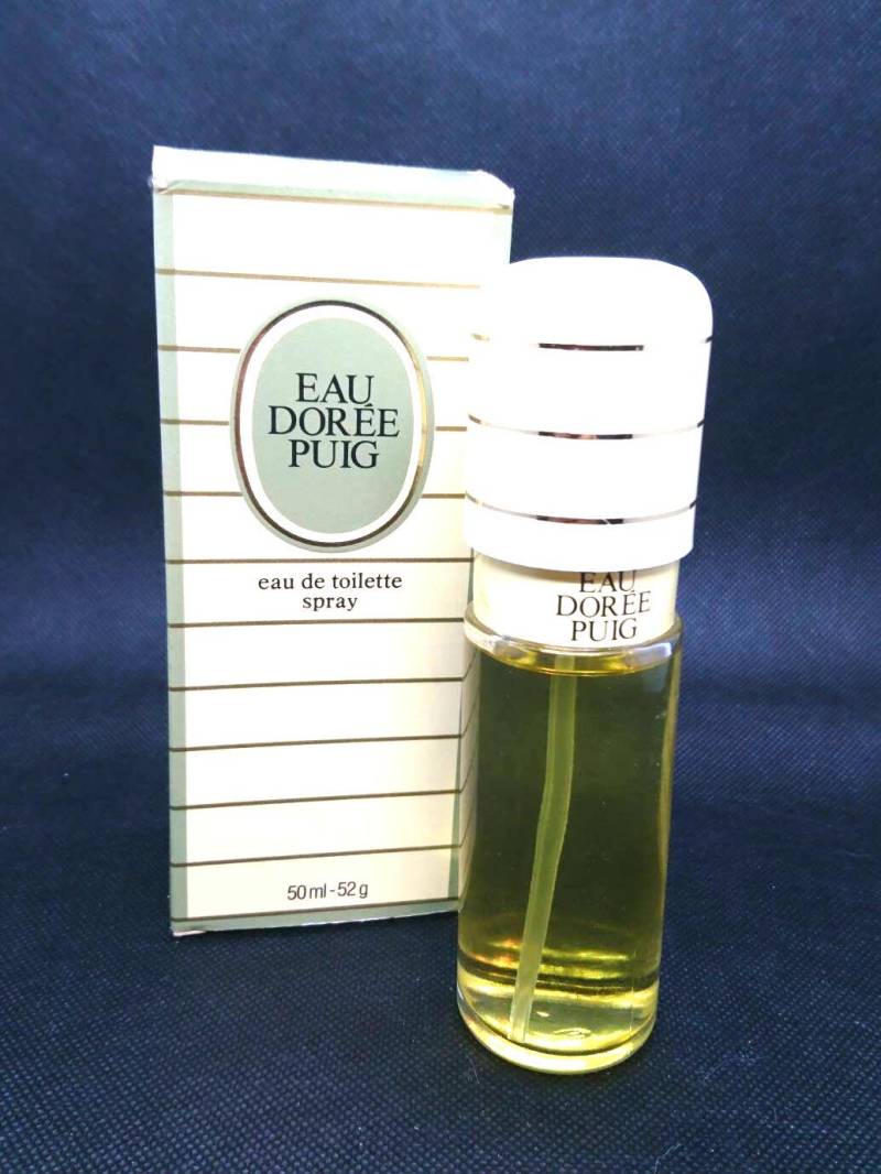 1970S Eau Dorée Puig 50Ml Spray De Toilette True Vintage Boxed Rare Parfum von Residenzler