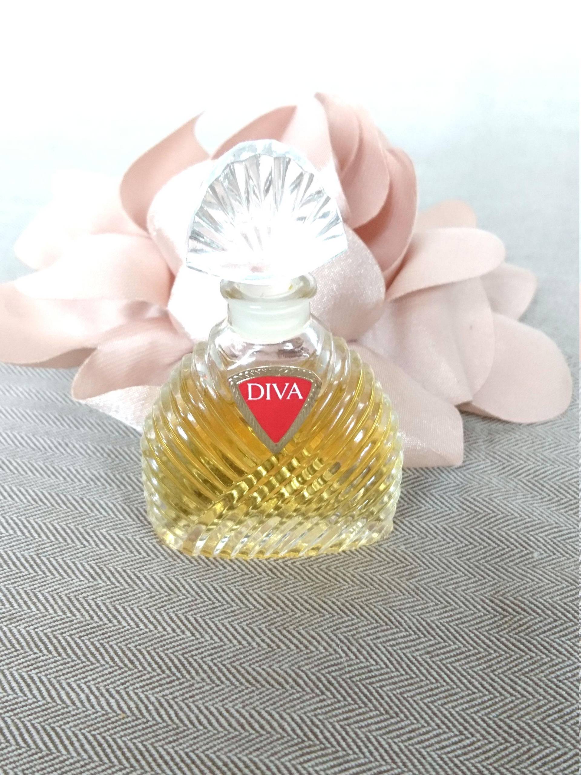 1980S Ungaro Diva 7, 5Ml Eau De Parfum Glass True Vintage Glass Top von Residenzler