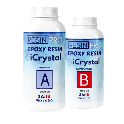 Epoxidharz iCrystal Resin 10,5 Kg: Ideal für die Herstellung von Schmuck, River Table und künstlerischen Kreationen - Ungiftig zertifiziert - Technische Unterstützung auf Deutsch von Resin Pro