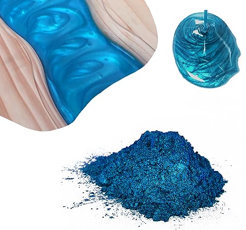 Resin Pro Sahara Pigmente für Epoxidharz, Glimmerpulver 10g für Epoxidarbeiten, Beschichtungen, Arbeitsplatten, Tische, Heimwerken, Kunst und Handwerk, Bewegungseffekt (Hellblau) von Resin Pro