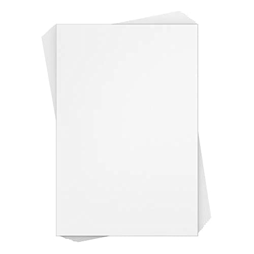 Weißer dicker Papierkarton, 300 g/m², 21,6 x 27,9 cm, 50 Blatt, schwerer Einband für Visitenkarten, Kunst, Einladungen, Schreibwaren von Reskid