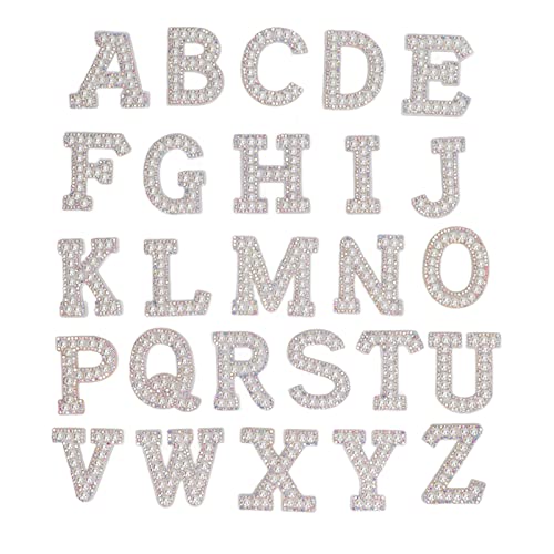 Englische Buchstaben Patches Faux Pearl Hell Easy Iron auf Cosplay -Kostüm DIY 26pcs von Respicefinem