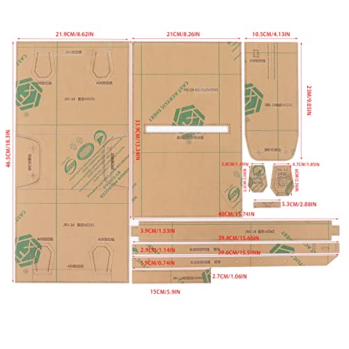 Handwerk Acrylmuster Vorlage klare präzise Schnittbetrüble Leder -Leder -Acrylvorlagen für Umhängetaschen von Respicefinem