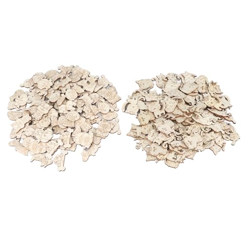 Hölzerne Tierchips kreative Holzkatze Hunde Ornamente Home Kindergarten 200pcs von Respicefinem