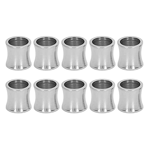 Metallabstandshalter Perlen Edelstahl glänzend Silber für DIY -Schmuckhandwerk 10pcs 0,8 cm Länge von Respicefinem