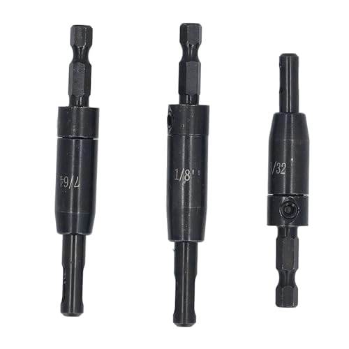 Resefinem 3PCS Holzbearbeitungsscharnierbohrbit aus Hochgeschwindigkeitsstahl mit 1 4 -Zoll -Hex -Schaft und drei verschiedenen Größen 1 8in 7 64in 3 32in zur Positionierung von Resefinem 3PCS Holzbearbeitungsscharnierbohrbit aus Hochgeschwindigkeitsstahl mit 1 4 -Zoll -Hex -Schaft und drei verschiedenen Größen 1 8in 7 64in 3 32in zur Positionierung von von Respicefinem