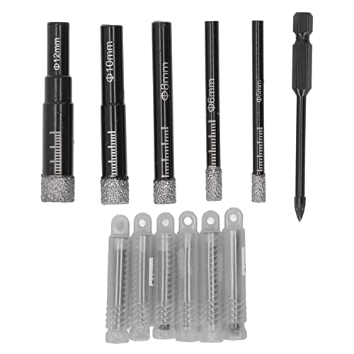 Resefinem 6PCS Diamond Loch Säge Bohrer Bit universelles runde Schaftbohrwerkzeug für Fliesenglas mit Kühlwachs und Diamantmaterial hoher Stärke hoher Kohlenstoffstahl, die für Resefinem 6PCS Diamond Loch Säge Bohrer Bit universelles runde Schaftbohrwerkzeug für Fliesenglas mit Kühlwachs und Diamantmaterial hoher Stärke hoher Kohlenstoffstahl, die für von Respicefinem