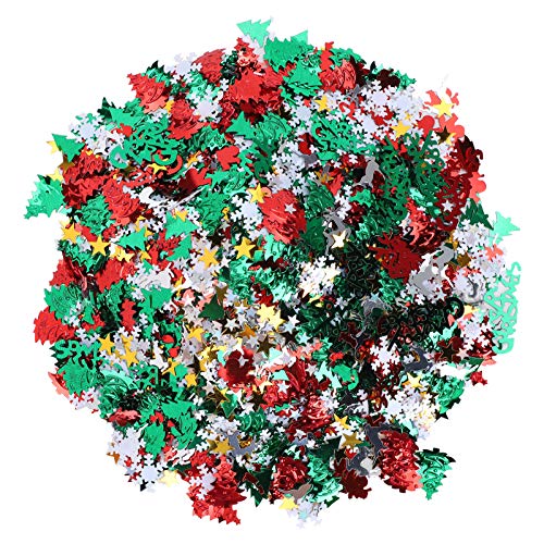 Respecfinem Decoris Glitter 15×11×2 Weihnachts-Konfetti-Glitzer-Pailletten, hell, für Party-Dekoration, 100 g von Respicefinem