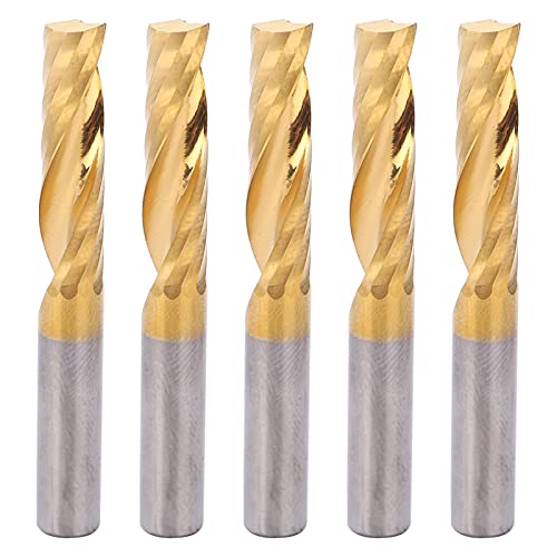 RespiceFinem 5pcs Hochgeschwindigkeits -Stahl -Spiralrouter -Bits Fräser CNC -Endmühle Set ideal für nicht Eisenmetalle mit dem Plattieren von 6 mm Durchmesser 25mm Blattlänge und RespiceFinem 5pcs Hochgeschwindigkeits -Stahl -Spiralrouter -Bits Fräser CNC -Endmühle Set ideal für nicht Eisenmetalle mit dem Plattieren von 6 mm Durchmesser 25mm Blattlänge und von Respicefinem