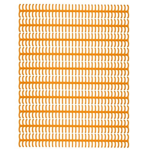 Respicefinem 10 Stück 34-Loch-Binderücken, Kunststoff, geteilt, lose Blätter, abnehmbare Bindung, 12 mm Durchmesser, Weiß (Orange) von Respicefinem