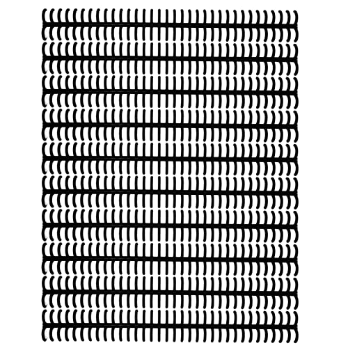 Respicefinem 10 Stück 34-Loch-Binderücken, Kunststoff, geteilt, lose Blätter, abnehmbare Bindung, 12 mm Durchmesser, Weiß (Schwarz) von Respicefinem