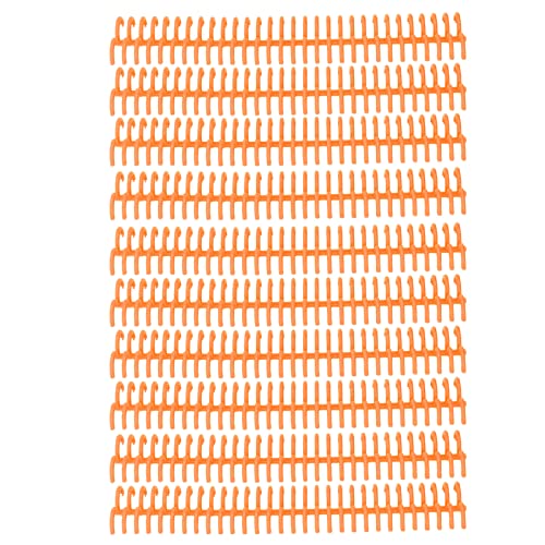 Respicefinem 10 Stück Loseblatt-Binderücken, 30 Löcher, 22 mm Innendurchmesser, Kunststoffbindung, weiß (Orange) von Respicefinem