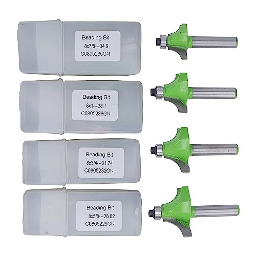 Respicefinem 4 Pcs Roundover Router Bit Set With 8mm Shank 5/8in 3/4in 7/8in 1in Radius High Hardness Corner Rounding Forming Router Bit For Woodworking Respicefinem 4 Pcs Roundover Router Bit Set With 8mm Shank 5/8in 3/4in 7/8in 1in Radius High Hardness Corner Rounding Forming Router Bit For Woodworking von Respicefinem