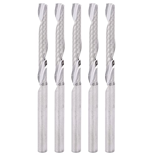 Respicefinem 5pcs Straight Shank End Mills Single Flute Spiral Milling Cutter Tool Ideal For Wood Carving Made Of High Quality Tungsten Steel With 3 175mm Shank And Head Diameter Respicefinem 5pcs Straight Shank End Mills Single Flute Spiral Milling Cutter Tool Ideal For Wood Carving Made Of High Quality Tungsten Steel With 3 175mm Shank And Head Diameter von Respicefinem