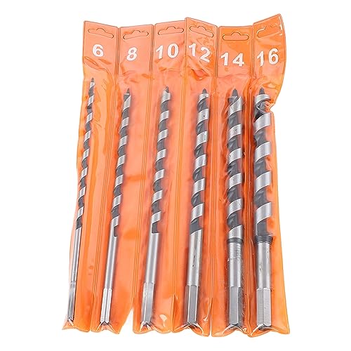 Respicefinem 6 Stück verschiedene Größen 32,0×10,00 0×3. 6-teiliges Schneckenbohrer-Set, 230 mm Sechskantschaft, Schiffsschneckenbohrer-Set für Holzarbeiten, verschiedene Größen, von Respicefinem