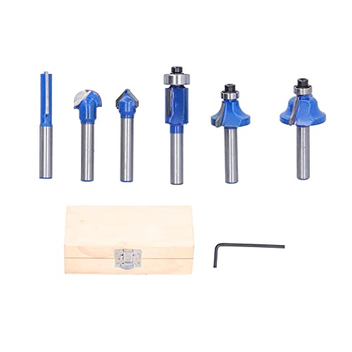 Respicefinem 6Pcs Router Bit Set With 635mm Shank Made Of High Quality Hard Alloy For Woodworking High Temperature Durable And Stable Respicefinem 6Pcs Router Bit Set With 635mm Shank Made Of High Quality Hard Alloy For Woodworking High Temperature Durable And Stable von Respicefinem