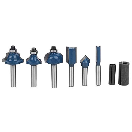 Respicefinem 8-teiliges Fräser-Set für die Holzbearbeitung, Schneidwerkzeuge aus legiertem Stahl mit 1/4-Zoll-Schaft, ideal für die ebene Bearbeitung, Oberflächenmodellierung und Respicefinem 8-teiliges Fräser-Set für die Holzbearbeitung, Schneidwerkzeuge aus legiertem Stahl mit 1/4-Zoll-Schaft, ideal für die ebene Bearbeitung, Oberflächenmodellierung und von Respicefinem