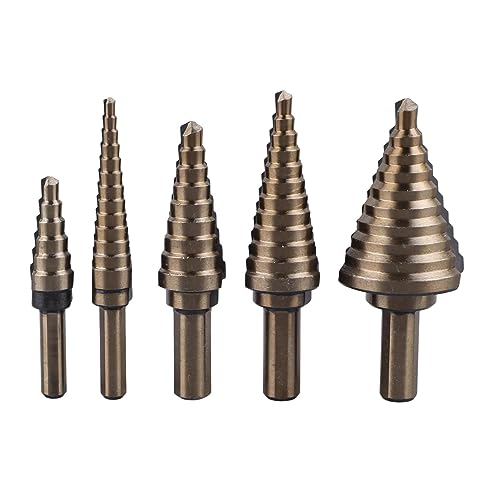 Respicefinem Bohrer-Kegelbohrer, multifunktional, 12,0 x 8,0 cm. 0×4. PC-Set Stufenbohrer 16 bis Zoll Hartmetall-Bohrkegel-Bits für Holz-Metall-Kunststoff-Bohrer-Kegel-Bit von Respicefinem