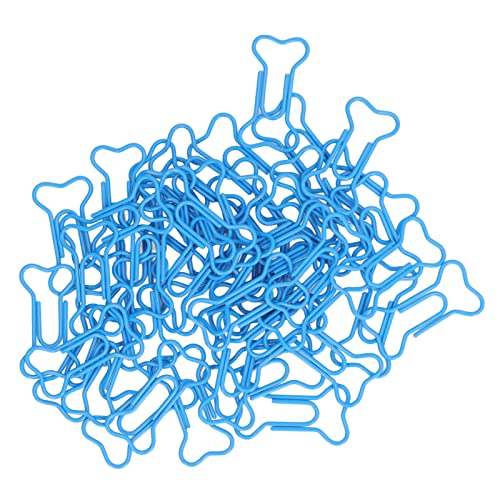 Respicefinem Dog Bone Büroklammern Lesezeichen 10, 0×8, 0×2. 50 Stück knochenförmige Büroklammern, schöne Farbe, rutschfest, tragbar, Büroklammern, Knochen-Büroklammern für den von Respicefinem