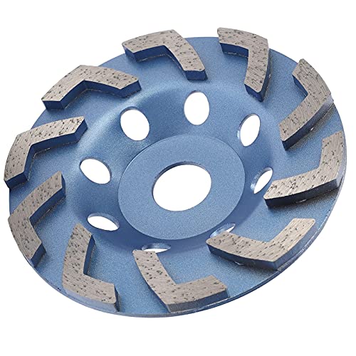 Respicefinem Hardware Tools Blau 17. 0×17. 0×3. Schleifscheibe, 10 Zähne, blau, 125 mm, zum Schleifen von Beton, Stein, Zement, Hardware-Werkzeugen, Schleifscheibe von Respicefinem