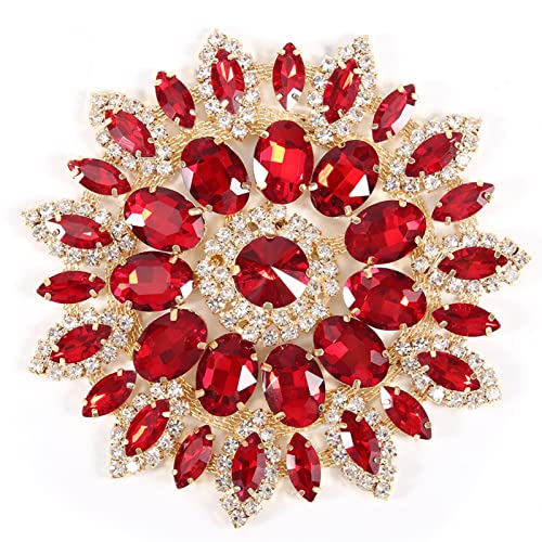 Respicefinem Crystal Glass Rhinestone Decoration Slick HD Translucent Bright Clear Strong 11cm DIY Clothing Shoes Bags Accessories Sequin Jewelry Women Accessories (Basis aus Rotgold) von Respicefinem