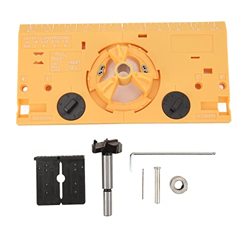Respicefinem L E 35Mm Scharnier Langweilig Holzbearbeitungswerkzeug Scharnier Loch Bohren Lokalisierer Mit Fräser I 16-In Bit Gelb (Yellow) von Respicefinem
