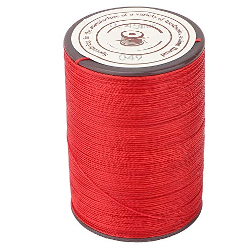 Respicefinem Polyester Wax Thread 160m Roll Strong Wear Environmentally Friendly Dye Wax Cord for Leather Shoes Handbags Boots Sandals Luggage Handicrafts (049 Big Red) von Respicefinem