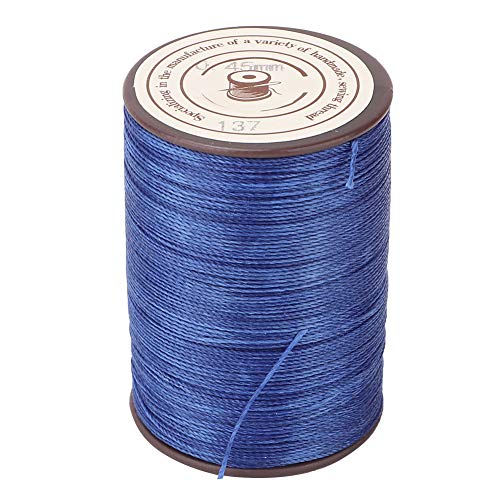 Respicefinem Polyester Wax Thread 160m Roll Strong Wear Environmentally Friendly Dye Wax Cord for Leather Shoes Handbags Boots Sandals Luggage Handicrafts (137 Baolan) von Respicefinem